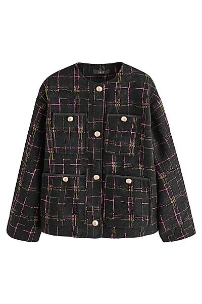 Next Jackenblazer Karierte Jacke ohne Kragen günstig online kaufen