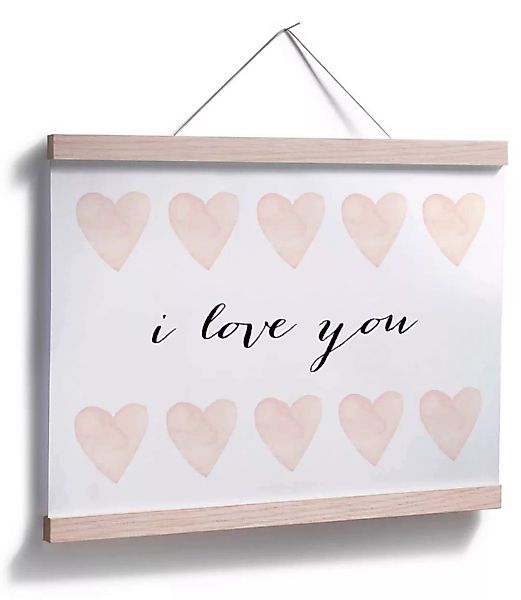 Wall-Art Poster "I love you", Schriftzug, (1 St.), Poster ohne Bilderrahmen günstig online kaufen