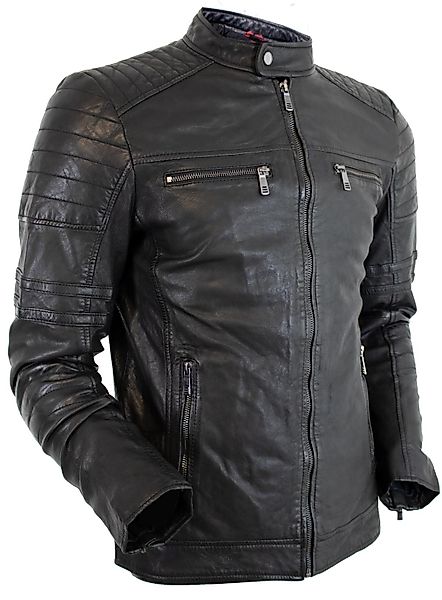 MDM Lederjacke Herren Freizeit Biker Lederjacke günstig online kaufen