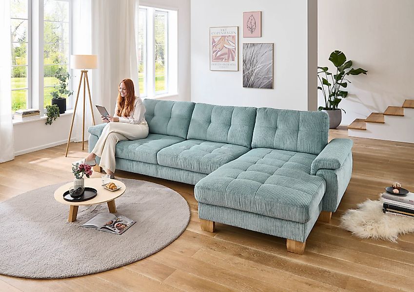 Die PlanBar Ecksofa "PP-LA19101 L-Form, Breite 316 cm" wahlweise mit Bettfu günstig online kaufen