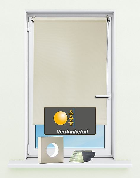 Seitenzugrollo Seitenzugrollo 'Luna', verdunkelnd, Klemmfix, ohne günstig online kaufen