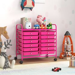 COSTWAY Rollcontainer, mit Schubladen Kunststoff, Rollwagen günstig online kaufen