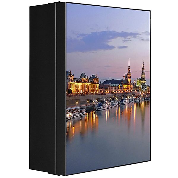 Banjado XXL Medizinschrank Abschliessbar 35x46x15cm Arzneischrank Anthrazit günstig online kaufen