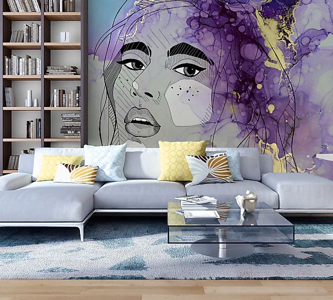 living walls Fototapete »ARTist Lady« Vlies, Wand, Schräge günstig online kaufen