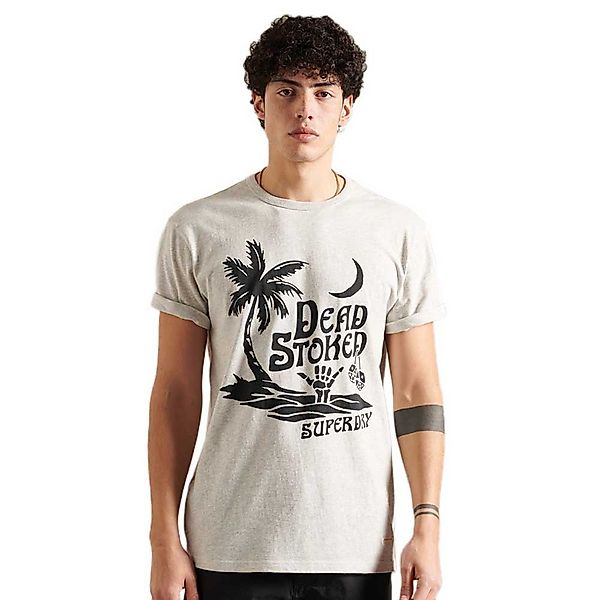 Superdry Cali Surf Graphic Relaxed Fit Kurzärmeliges T-shirt M Grey Marl günstig online kaufen