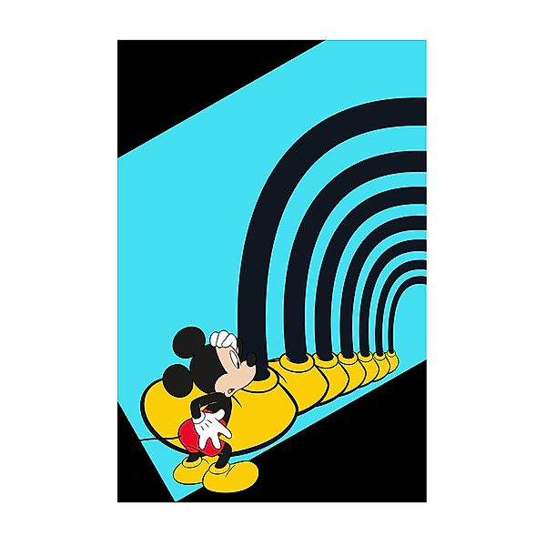 Komar Poster Mickey Mouse Foot Tunnel Disney B/L: ca. 50x70 cm günstig online kaufen