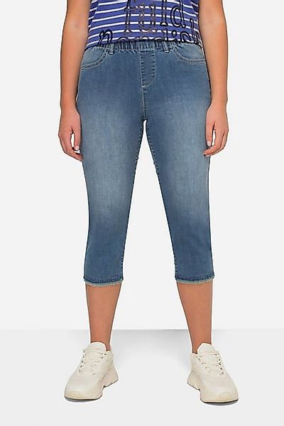 Laurasøn Regular-fit-Jeans Caprijeans Jeggings Fransensaum Elastikbund günstig online kaufen