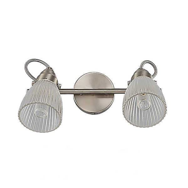 Lindby Wandleuchte Kara, Glas Alu IP44, günstig online kaufen