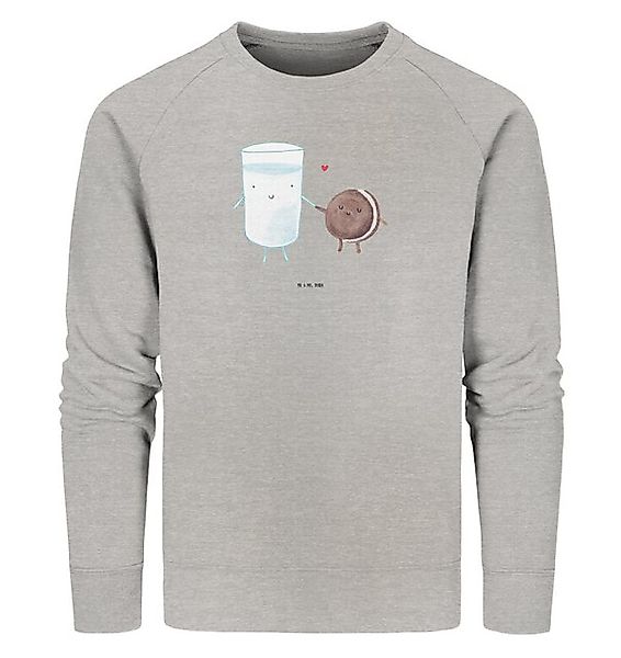 Mr. & Mrs. Panda Longpullover Milch Keks Größe L - Heather Grey - Geschenk, günstig online kaufen