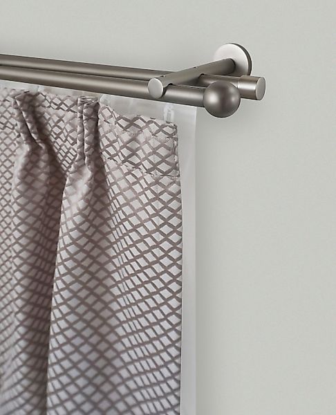 GARESA Gardinenstange "SEFRA" Ø 16 mm 2 läufig-läufig Wunschmaßlänge Vorhan günstig online kaufen
