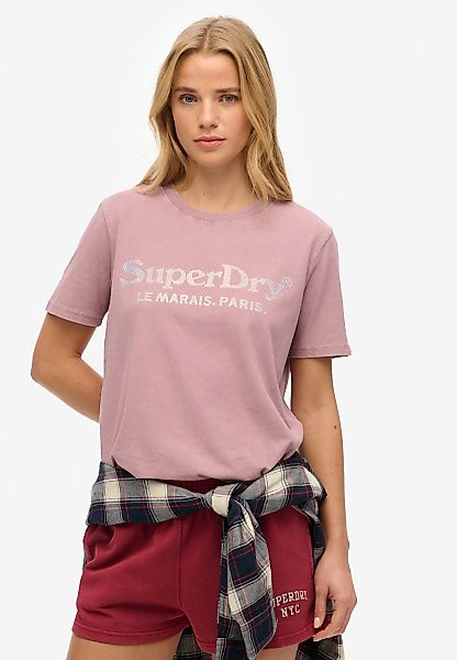 Superdry Kurzarmshirt "VENUE METALLIC RELAXED TEE" günstig online kaufen