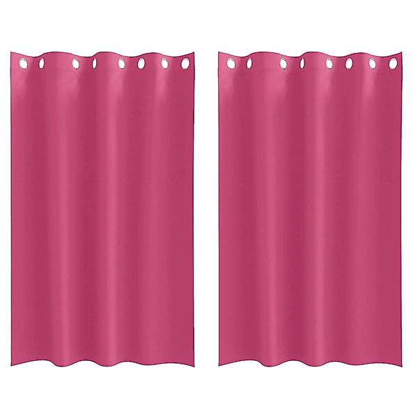 vidaXL Verdunkelungs-Vorhänge mit Ringen Helles Pink Polyester 4107404 günstig online kaufen