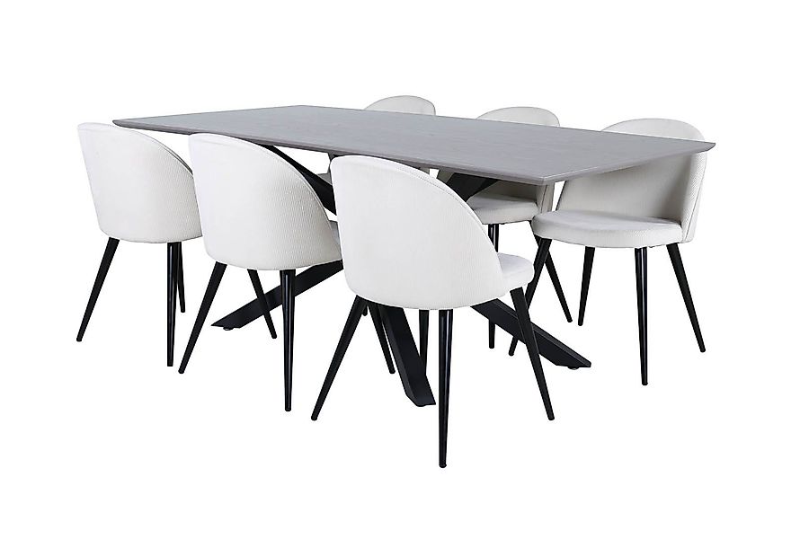 ebuy24 Essgruppe PiazzaGRBL Essgruppe Esstisch grau günstig online kaufen