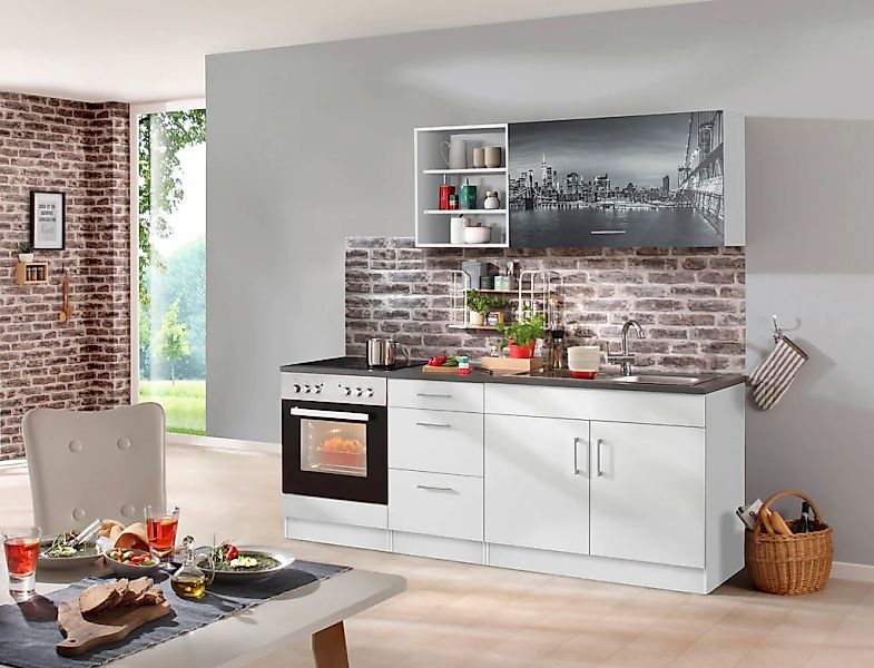 KOCHSTATION Küchenzeile »KS-Paris«, ohne E-Geräte, Breite 210 cm günstig online kaufen