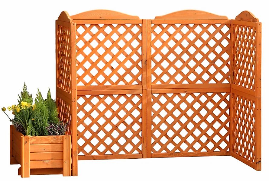 promadino Mülltonnenbox "Rex", Abtrennung, für 2 x 240 l, inkl. Pflanzkaste günstig online kaufen
