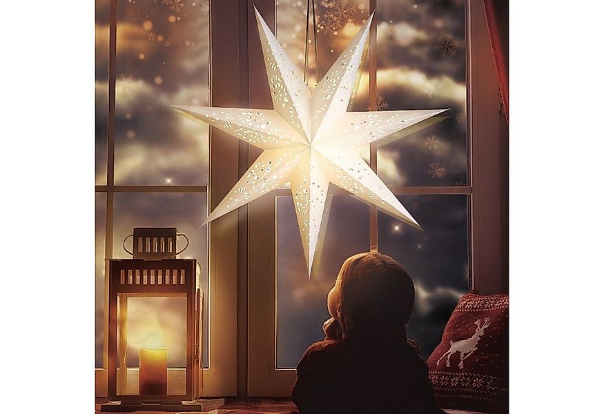 Elegear LED Stern weihnachtsstern beleuchtet, 70CM weihnachtsstern papier, günstig online kaufen