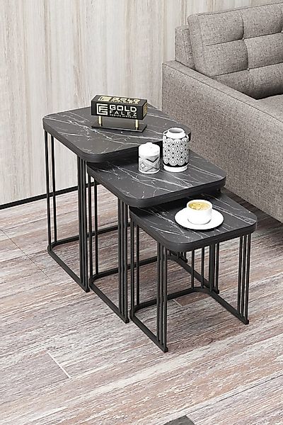 en.casa Couchtisch (Satztische, 3-St., 3-teiliges Satztisch-Set), 3er-Set, günstig online kaufen