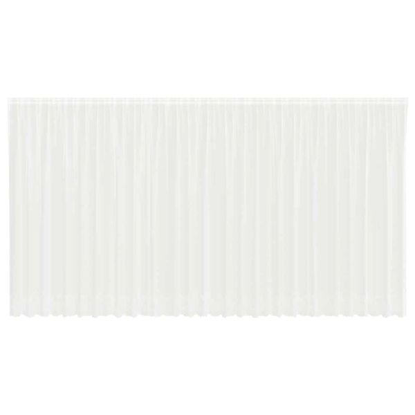 vidaXL Spitzenvorhang mit Vorhängen Weiß 750x245cm Polyester 4107835 günstig online kaufen