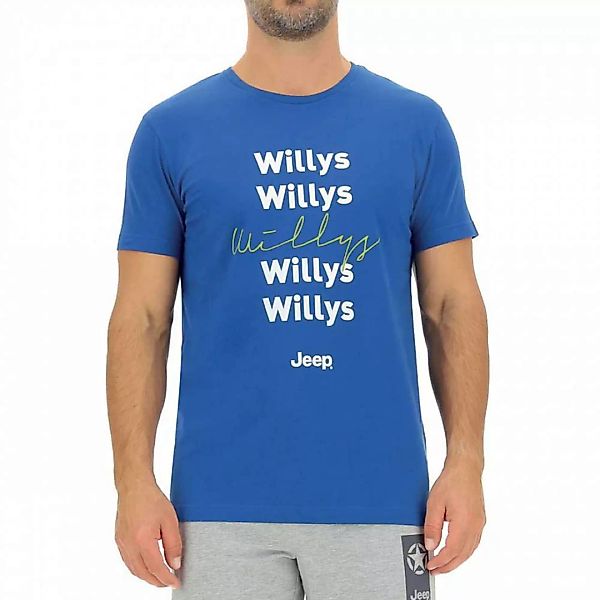 Jeep O102065k537 Kurzärmeliges T-shirt M Vivid Blue günstig online kaufen