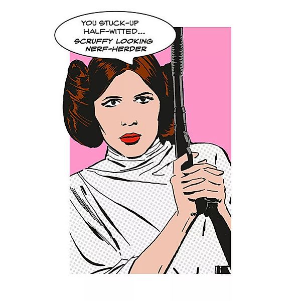 KOMAR Wandbild - Star Wars Classic Comic Quote Leia - Größe: 50 x 70 cm meh günstig online kaufen
