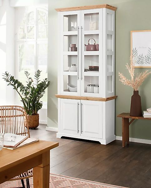 Home affaire Vitrine "Meliss", aus massiver Kiefer, FSC zertifiziert, Breit günstig online kaufen