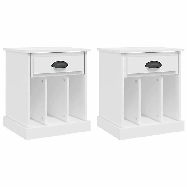 Vidaxl Nachttische 2 Stk. Weiß 43x36x50 Cm günstig online kaufen