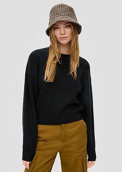 QS Longpullover Strickpullover Strickpullover aus Viskosemix günstig online kaufen