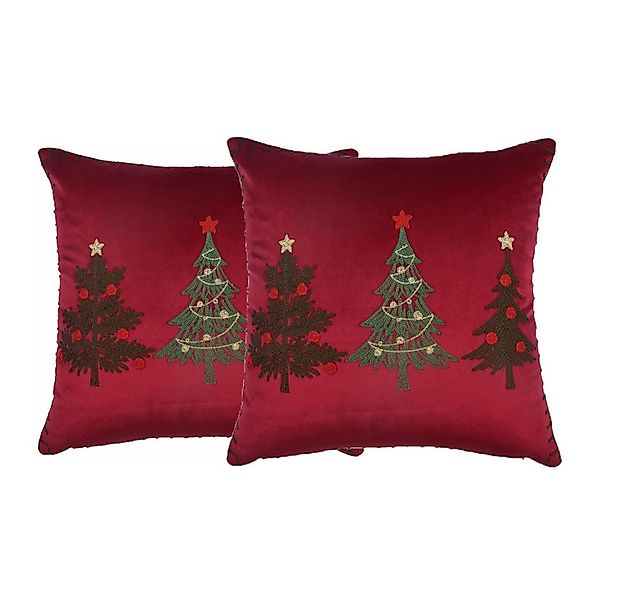 CLTYQ Kissenbezüge 2-teiliges Set Weihnachten Kissenbezüge mit Stickerei, 4 günstig online kaufen