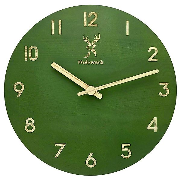 Holzwerk Wanduhr Designer vintage Loft Quarzwanduhr günstig online kaufen