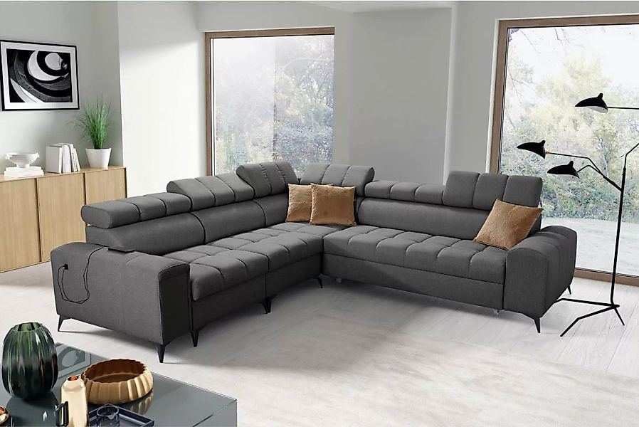 Kaiser Möbel Ecksofa Designer-Ecksofa mit Schlaffunktion,GRECO III Avra Dun günstig online kaufen