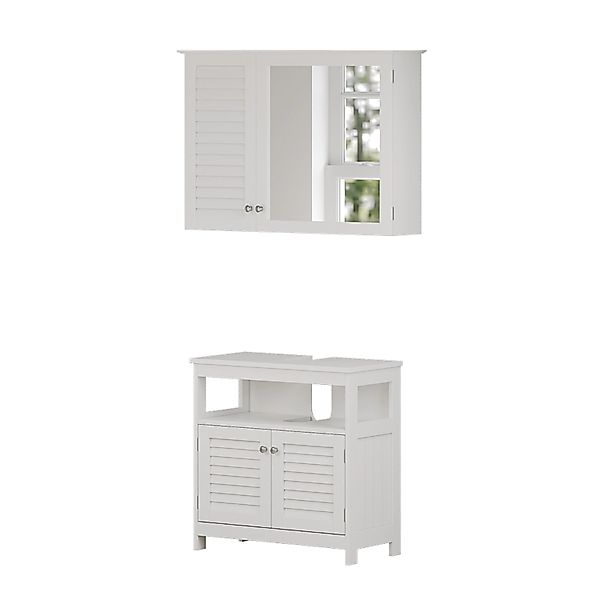 Vicco Badmöbel-Set Riad, Weiß, 2 Teile, günstig online kaufen