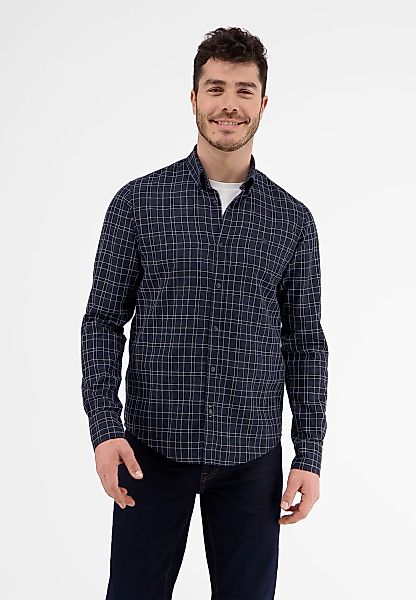 LERROS Langarmhemd "Karohemd in Dobby-Struktur" günstig online kaufen