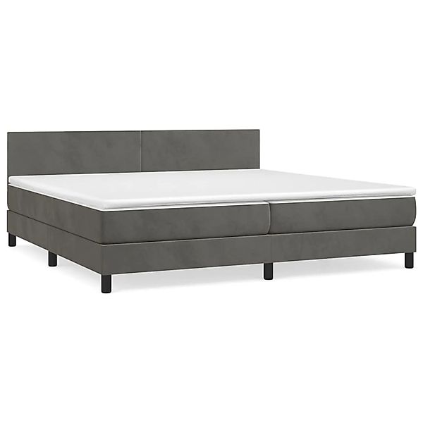 vidaXL Boxspringbett mit Matratze Dunkelgrau 200x200 cm Samt1389870 günstig online kaufen