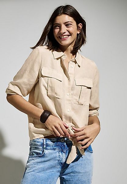 CECIL Langarmbluse mit Knoten am Saum günstig online kaufen