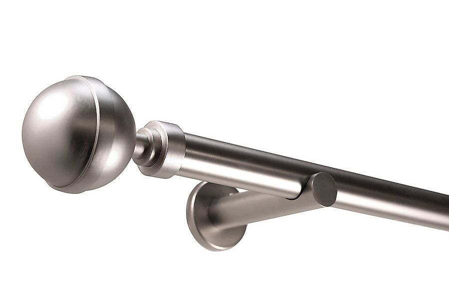 Deco-Raum Gardinenstange Kugel in Edelstahl-optik, Ø 25 mm, 1-läufig, Wunsc günstig online kaufen