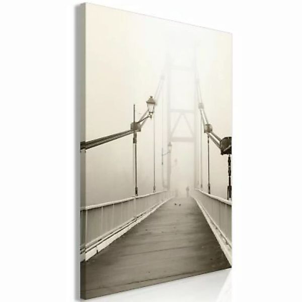 artgeist Wandbild Bridge in the Fog (1 Part) Vertical braun-kombi Gr. 40 x günstig online kaufen