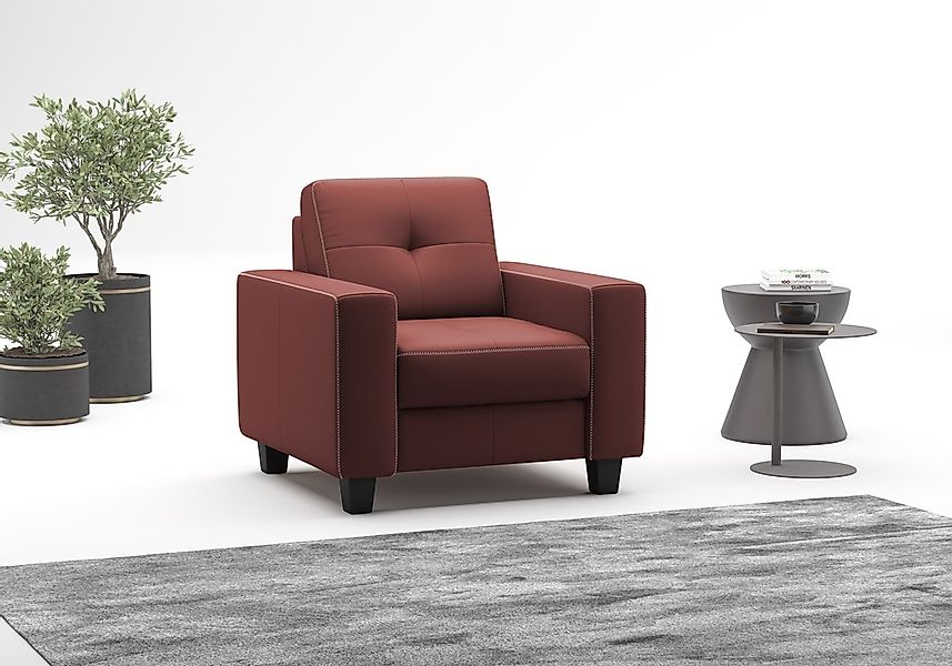 Home affaire Sessel "Varese" Kreuznaht in beige günstig online kaufen