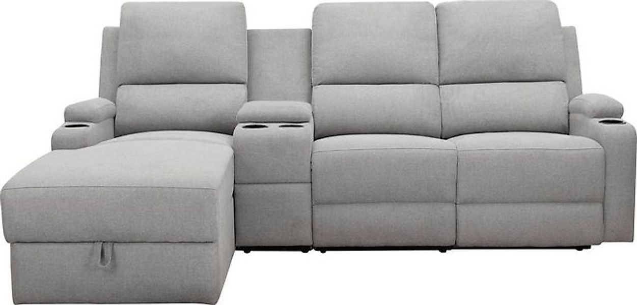 Home affaire Ecksofa Napori Multimediasofa, 3er Kinosessel XXL, L-Form, Kin günstig online kaufen