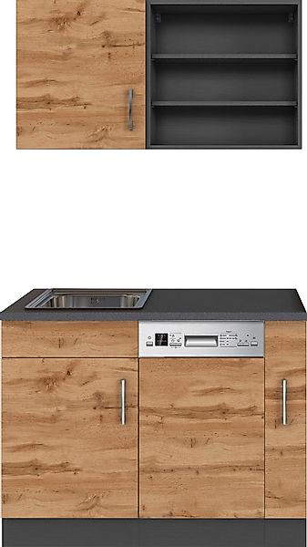 KOCHSTATION Pantryküche »KS-Mali« Breite 110 cm, mit E-Geräten günstig online kaufen