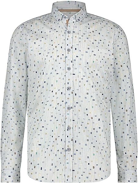 State Of Art Twill Hemd Druck Hellblau - Größe 3XL günstig online kaufen