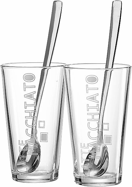 Ritzenhoff & Breker Latte-Macchiato-Glas "Lena" 350 ml, 4-teilig, inkl. 2 L günstig online kaufen