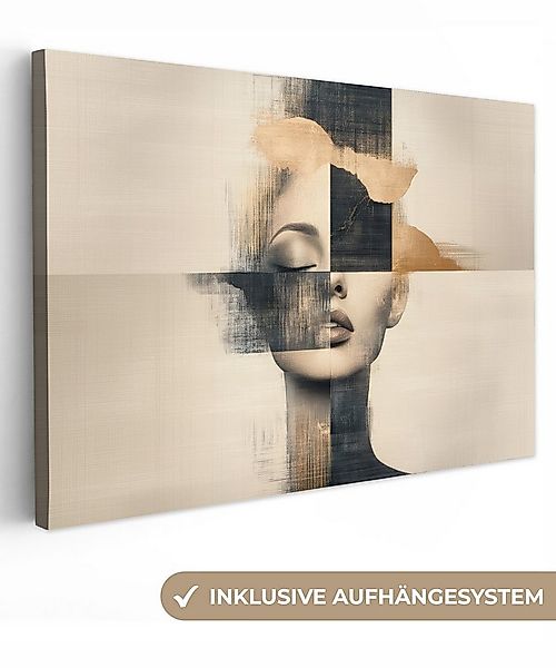 OneMillionCanvasses® Leinwandbild Gold - Frau - Rechtecke, Fotodruck (1 St) günstig online kaufen