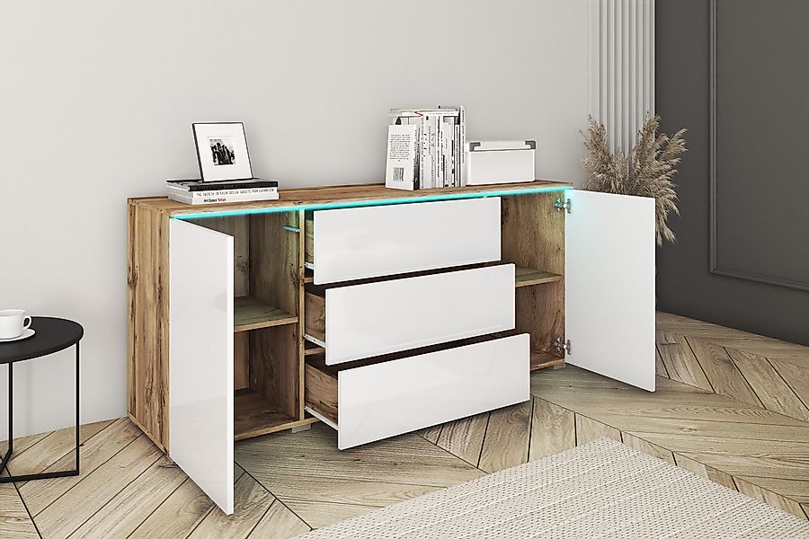 INOSIGN Sideboard "VERA, grifflos" verstellbare Einlegeböden, Wahlweise mit günstig online kaufen