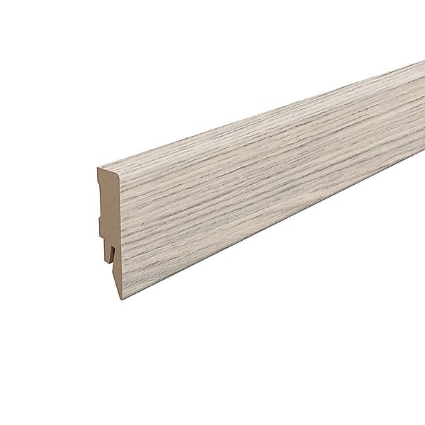 Egger Sockelleiste L611 Kubisch für Fußboden Berdal 6 cm Eiche Grau günstig online kaufen