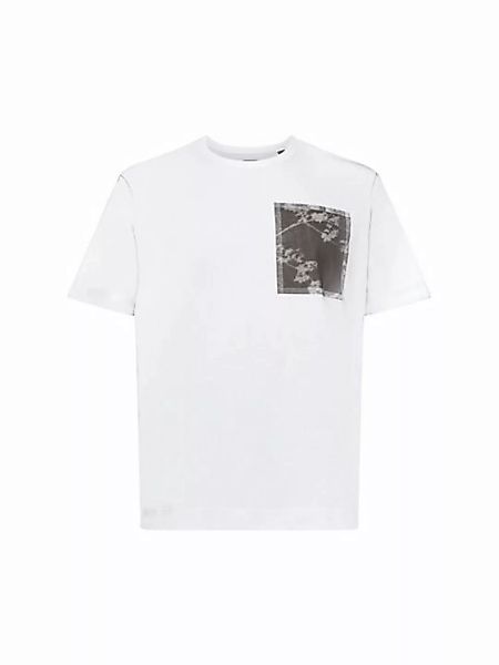 Esprit Collection T-Shirt Baumwoll-T-Shirt mit Print auf der Brust (1-tlg) günstig online kaufen