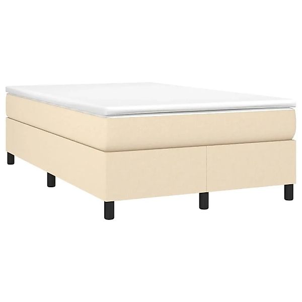 vidaXL Boxspringbett mit Matratze Creme 120x200 cm Stoff 3144412 günstig online kaufen