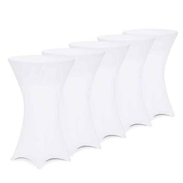 Stehtischhusse 5er-Set Weiß Ø60cm günstig online kaufen
