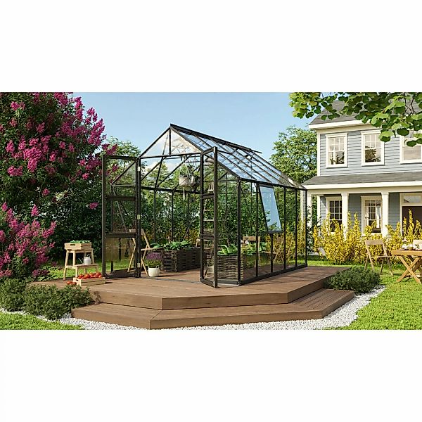 Vitavia Gewächshaus Olymp 8300 ESG 3 mm - Schwarz Vorzugsset günstig online kaufen
