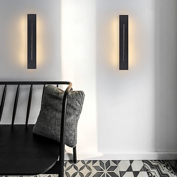 Nettlife Wandleuchte LED Wandleuchte 30cm Schwarz günstig online kaufen
