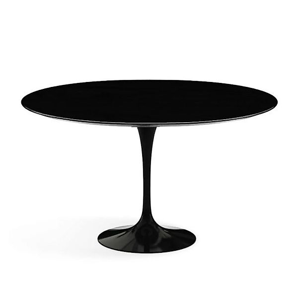 Knoll International - Saarinen Tisch Ø120cm - schwarz/Laminat Fenix/Gestell günstig online kaufen